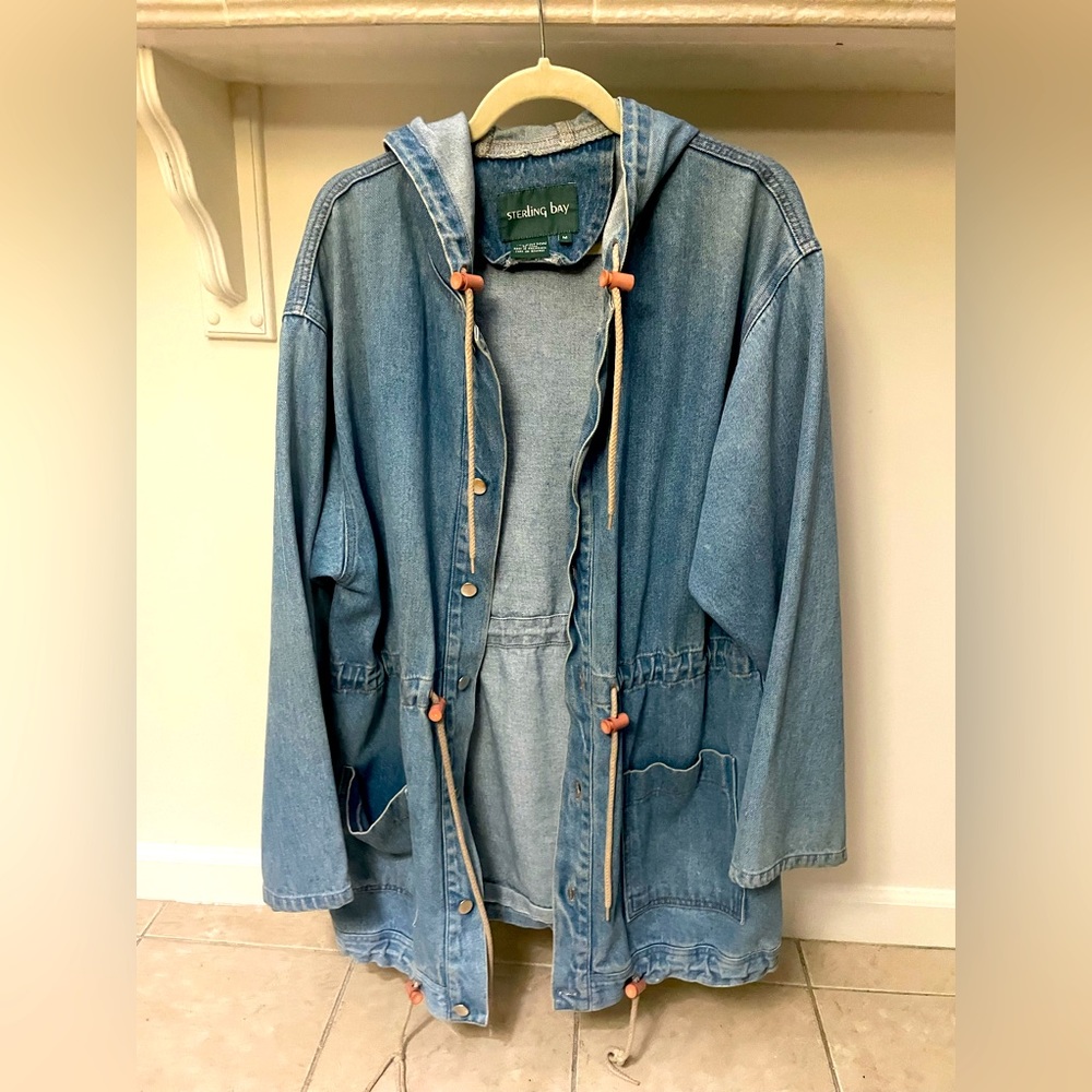 VINTAGE STERLING BAY 100% COTTON OVERSIZED DENIM JACKET